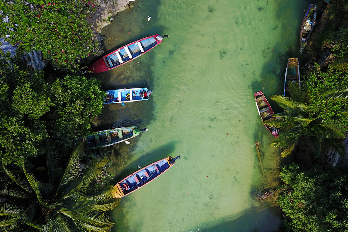 Fishing boats on White River, Ocho Rios, Jamaica